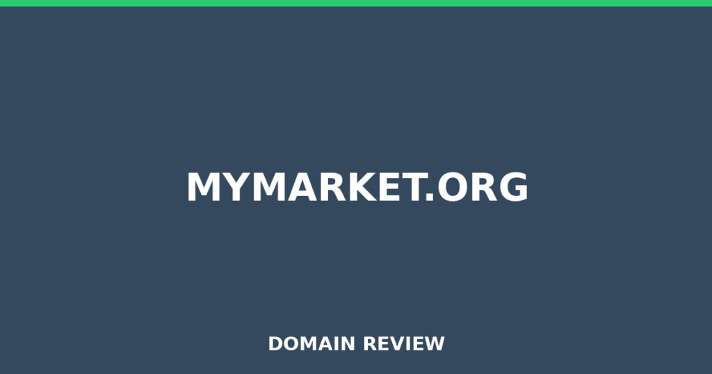 MYMARKET.ORG review 2026 - Domain review placeholder image for mymarket.org