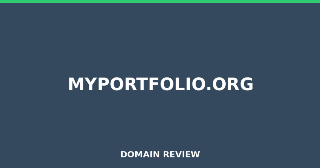 MYPORTFOLIO.ORG review 2026 - Domain review placeholder image for myportfolio.org