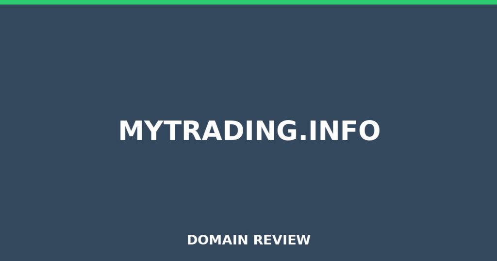 MYTRADING.INFO review 2026 - Domain review placeholder image for mytrading.info