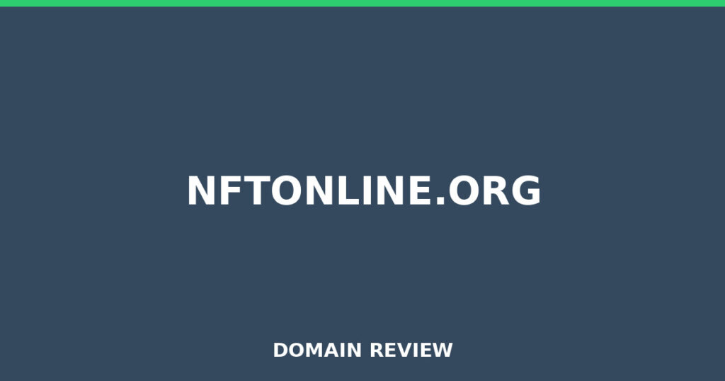 NFTONLINE.ORG review 2026 - Domain review placeholder image for nftonline.org