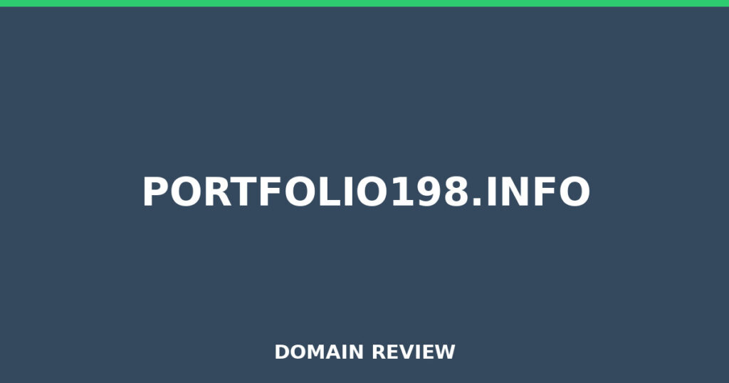 PORTFOLIO198.INFO review 2026 - Domain review placeholder image for portfolio198.info