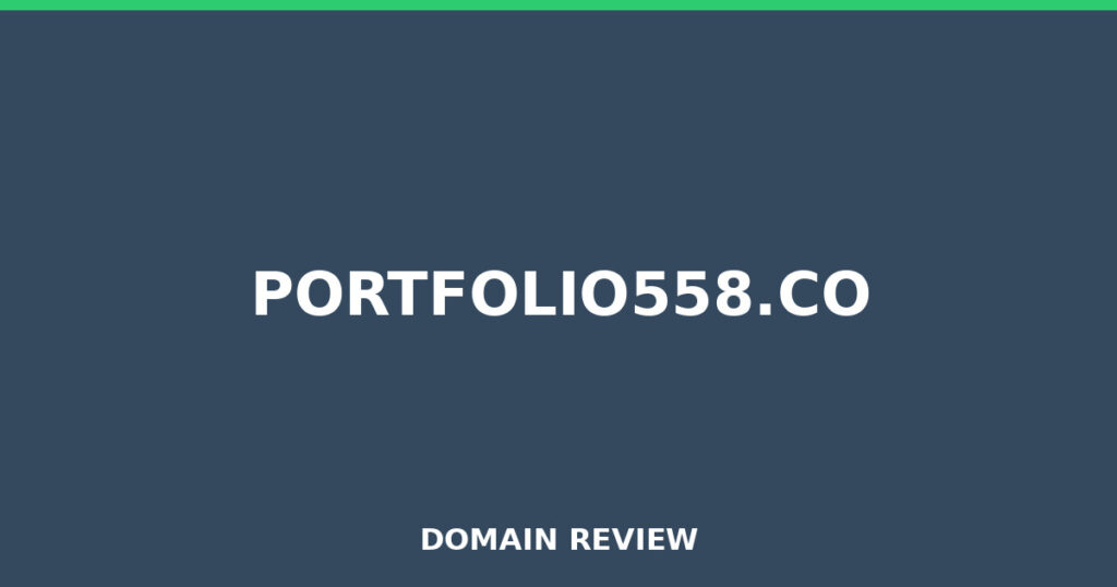 PORTFOLIO558.CO review 2026 - Domain review placeholder image for portfolio558.co