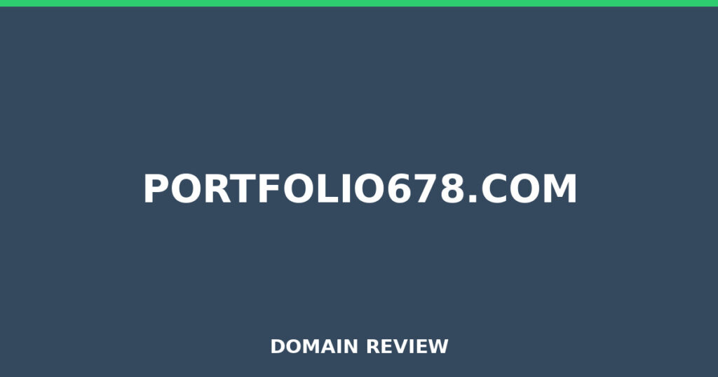 PORTFOLIO678.COM review 2026 - Domain review placeholder image for portfolio678.com