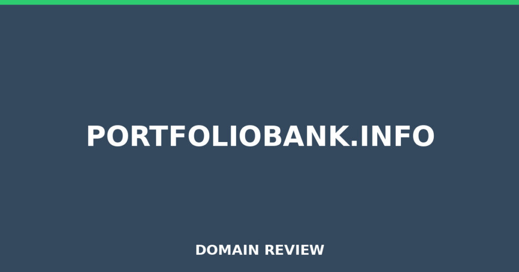 PORTFOLIOBANK.INFO review 2026 - Domain review placeholder image for portfoliobank.info