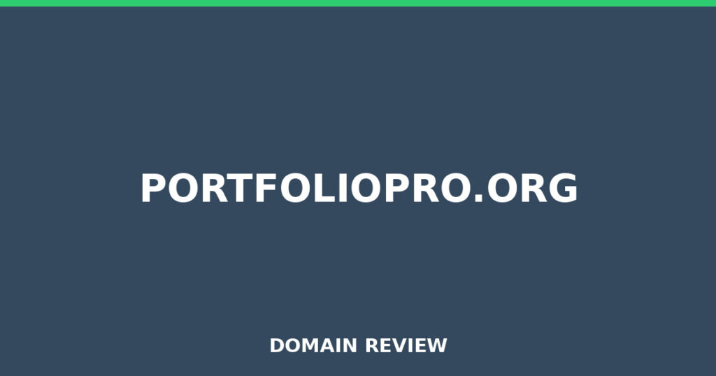PORTFOLIOPRO.ORG review 2026 - Domain review placeholder image for portfoliopro.org