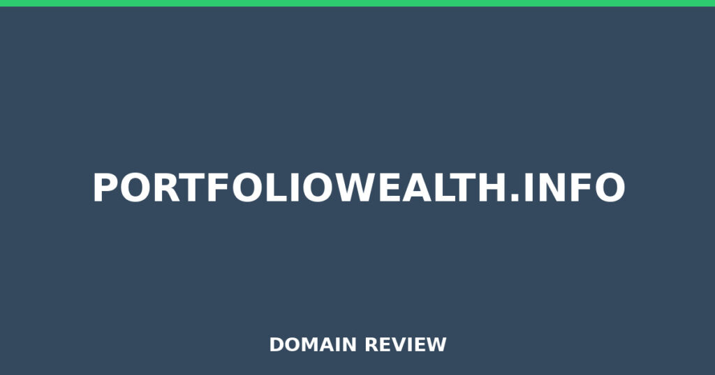 PORTFOLIOWEALTH.INFO review 2026 - Domain review placeholder image for portfoliowealth.info