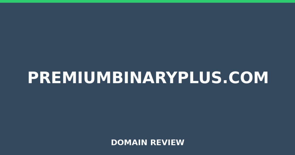 PREMIUMBINARYPLUS.COM review 2026 - Domain review placeholder image for premiumbinaryplus.com