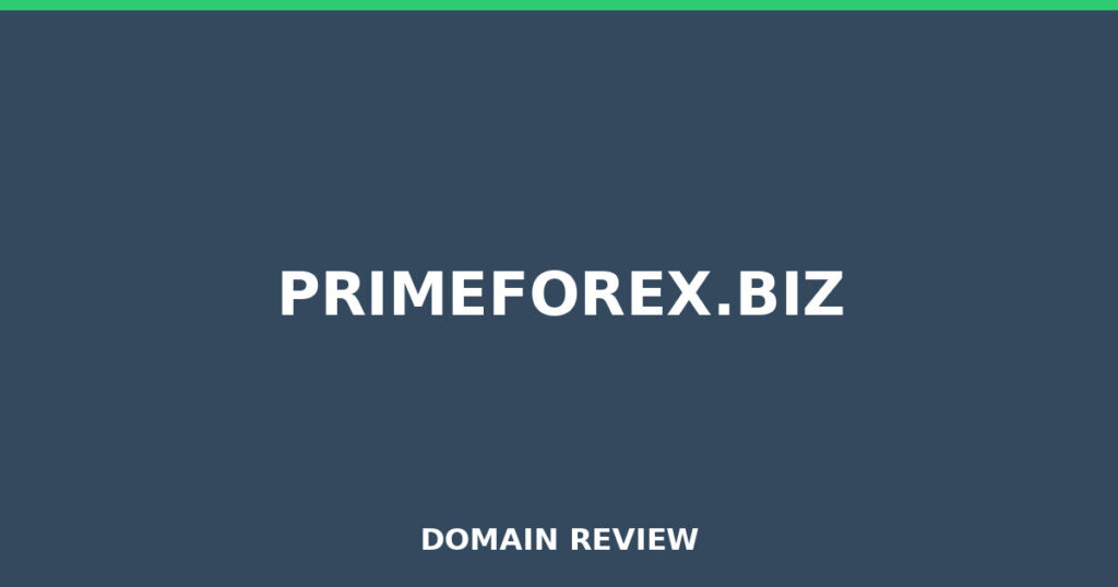 PRIMEFOREX.BIZ review 2026 - Domain review placeholder image for primeforex.biz