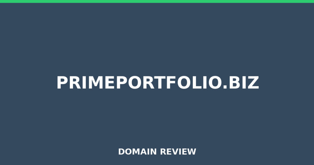 PRIMEPORTFOLIO.BIZ review 2026 - Domain review placeholder image for primeportfolio.biz