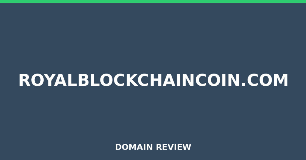 ROYALBLOCKCHAINCOIN.COM review 2026 - Domain review placeholder image for royalblockchaincoin.com