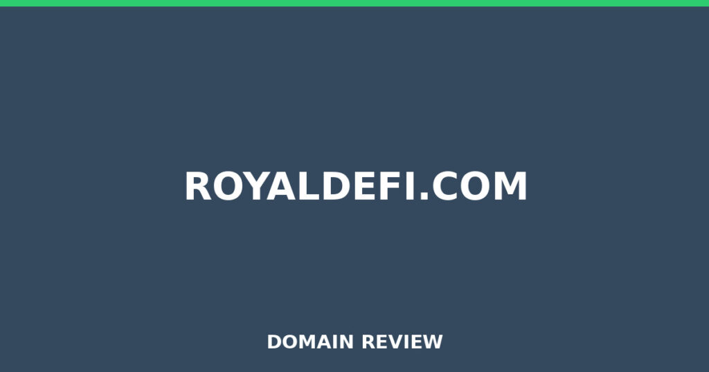 ROYALDEFI.COM review 2026 - Domain review placeholder image for royaldefi.com