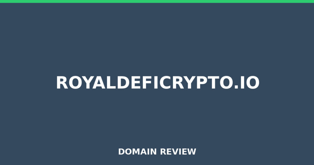 ROYALDEFICRYPTO.IO-Rezension 2026 – Platzhalterbild für die Domain-Rezension für royaldeficrypto.io