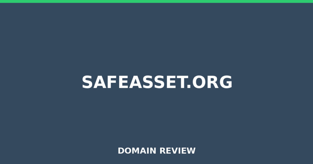 SAFEASSET.ORG review 2026 - Domain review placeholder image for safeasset.org