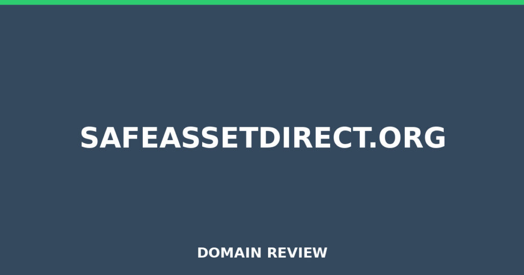 SAFEASSETDIRECT.ORG review 2026 - Domain review placeholder image for safeassetdirect.org