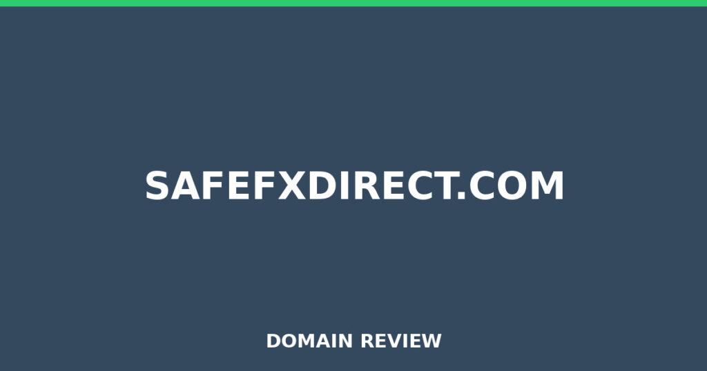 SAFEFXDIRECT.COM review 2026 - Domain review placeholder image for safefxdirect.com