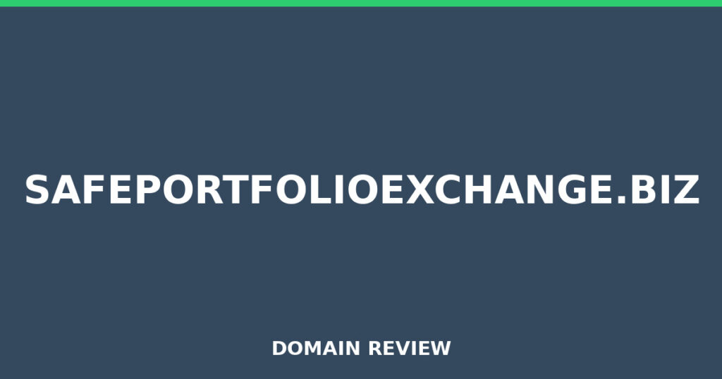 SAFEPORTFOLIOEXCHANGE.BIZ review 2026 - Domain review placeholder image for safeportfolioexchange.biz