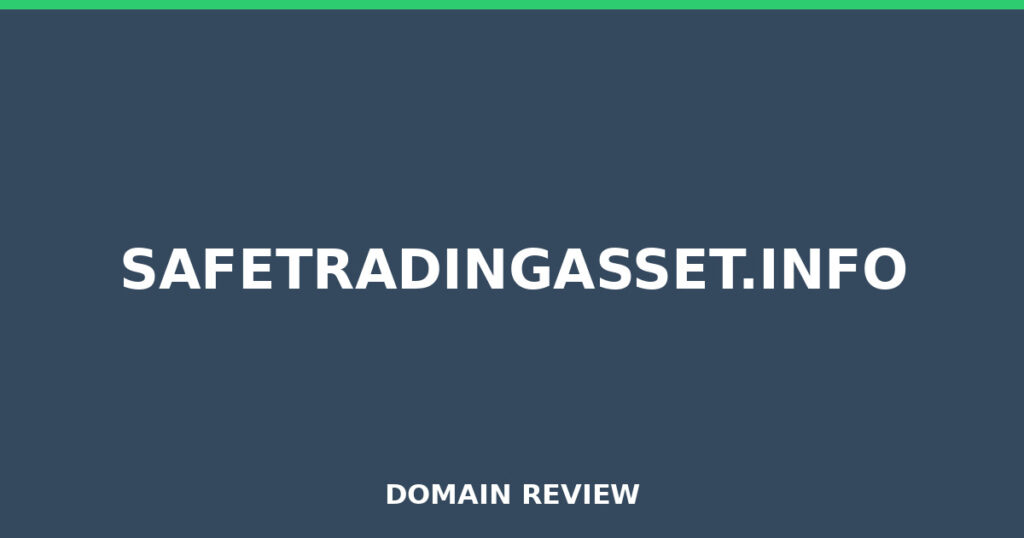 SAFETRADINGASSET.INFO review 2026 - Domain review placeholder image for safetradingasset.info