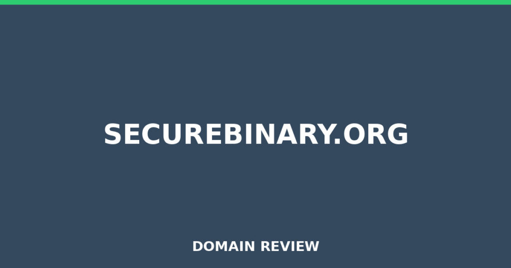 SECUREBINARY.ORG review 2026 - Domain review placeholder image for securebinary.org