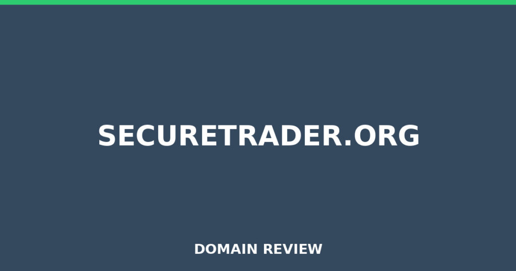 SECURETRADER.ORG review 2026 - Domain review placeholder image for securetrader.org