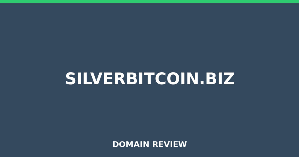SILVERBITCOIN.BIZ review 2026 - Domain review placeholder image for silverbitcoin.biz