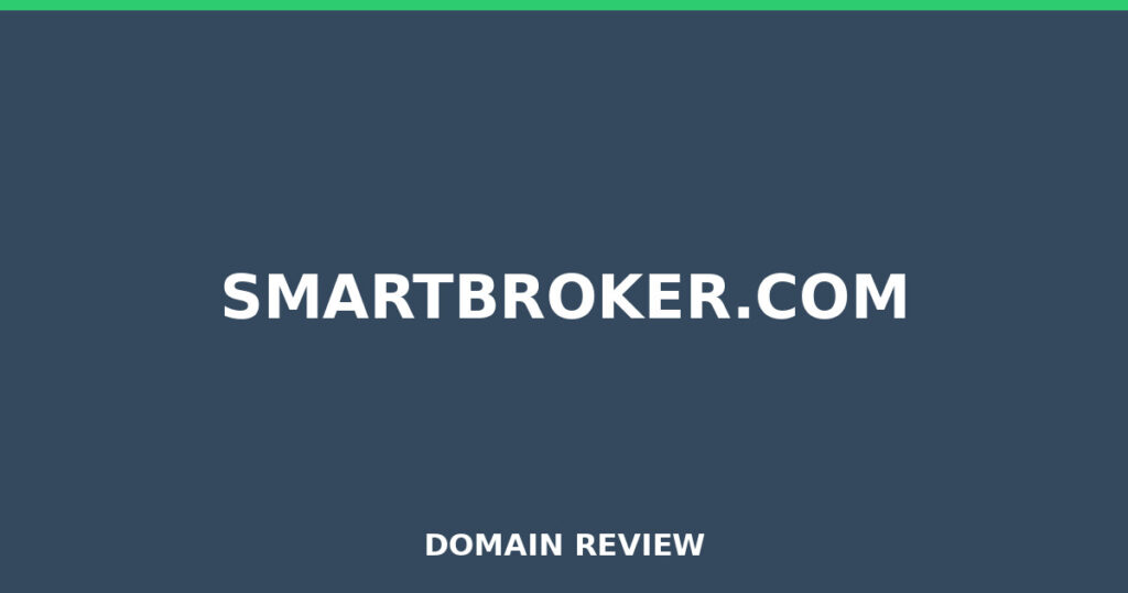 SMARTBROKER.COM review 2026 - Domain review placeholder image for smartbroker.com