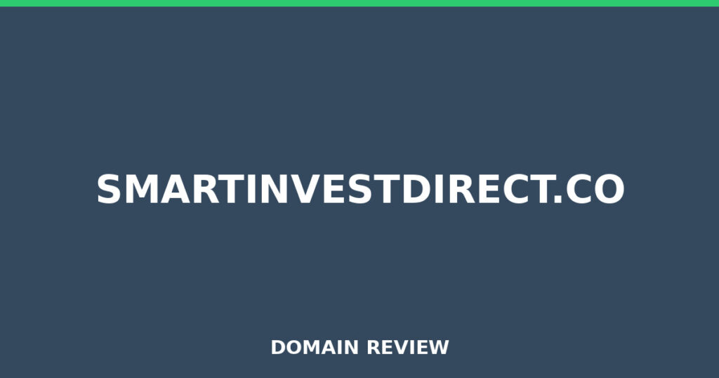 SMARTINVESTDIRECT.CO review 2026 - Domain review placeholder image for smartinvestdirect.co