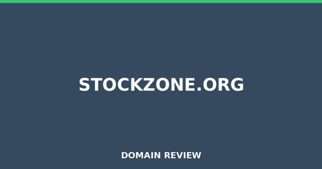 STOCKZONE.ORG review 2026 - Domain review placeholder image for stockzone.org