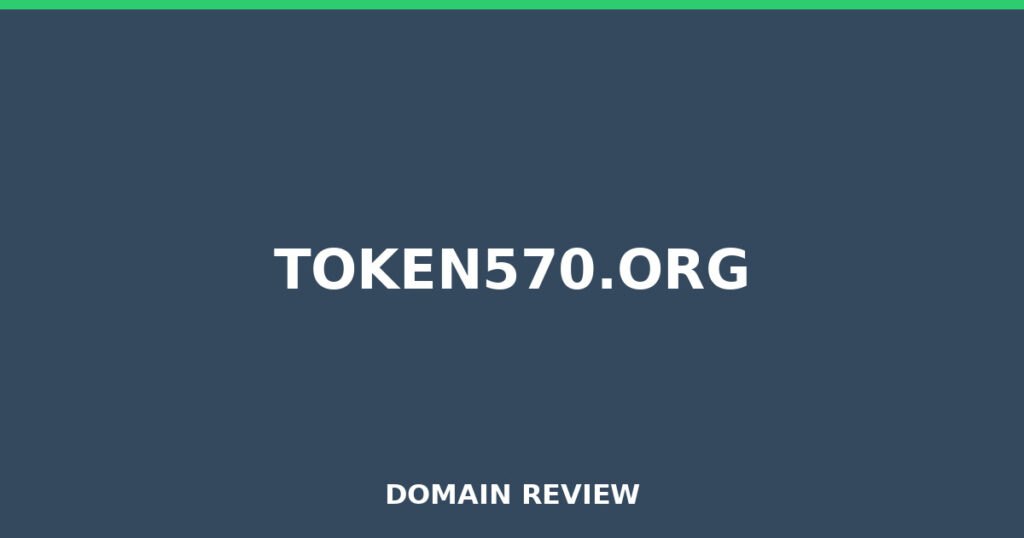 TOKEN570.ORG review 2026 - Domain review placeholder image for token570.org