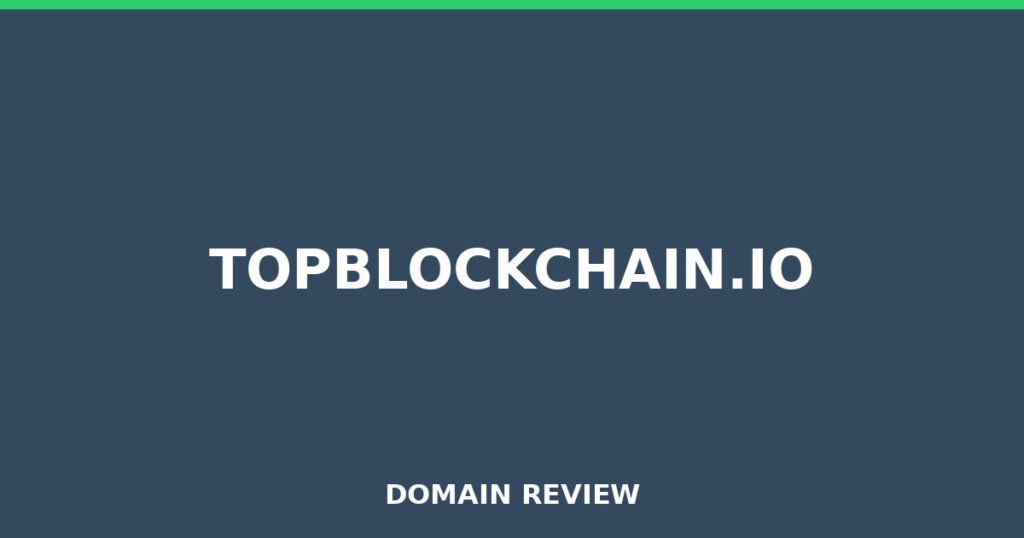 TOPBLOCKCHAIN.IO review 2026 - Domain review placeholder image for topblockchain.io