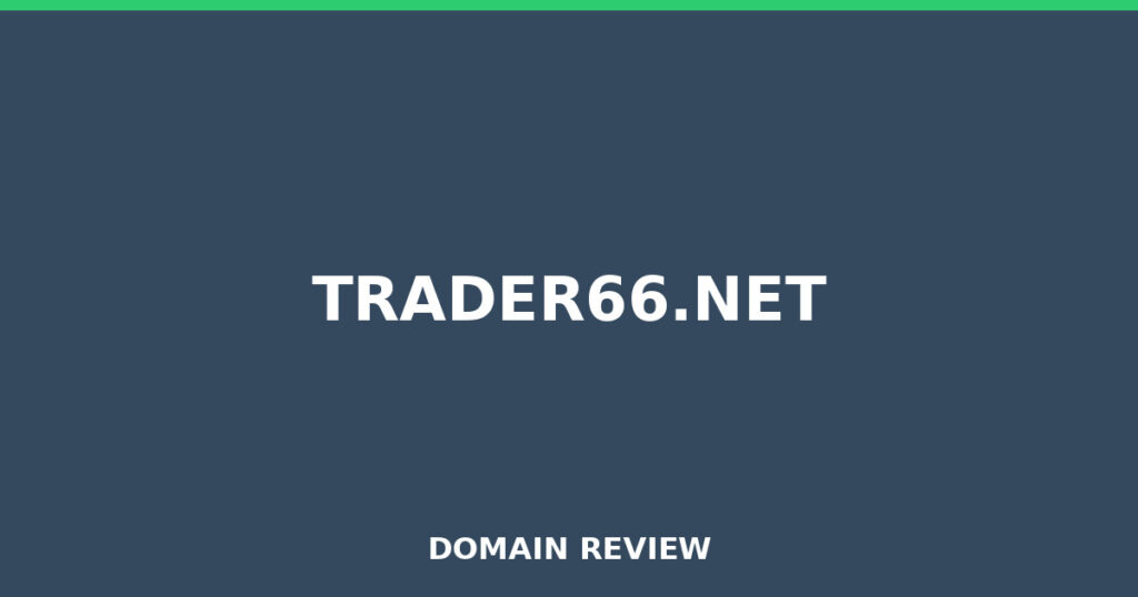 TRADER66.NET review 2026 - Domain review placeholder image for trader66.net