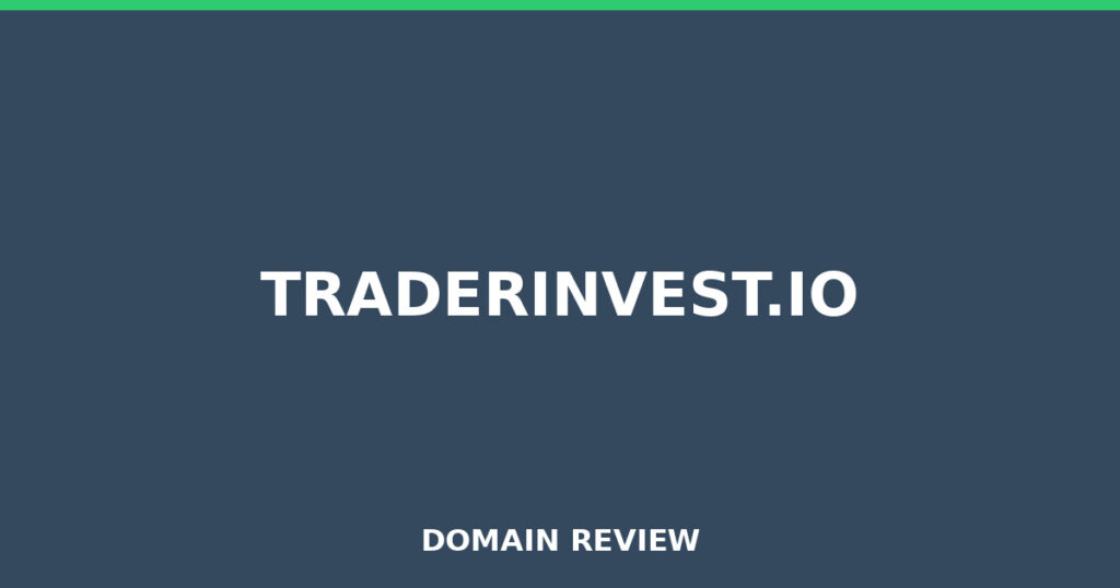 TRADERINVEST.IO review 2026 - Domain review placeholder image for traderinvest.io
