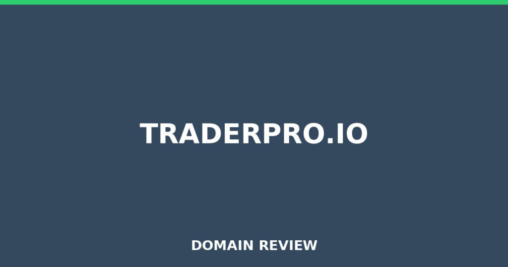 TRADERPRO.IO review 2026 - Domain review placeholder image for traderpro.io