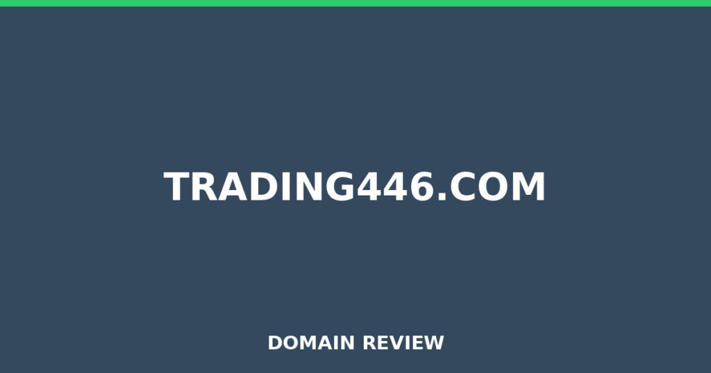 TRADING446.COM review 2026 - Domain review placeholder image for trading446.com