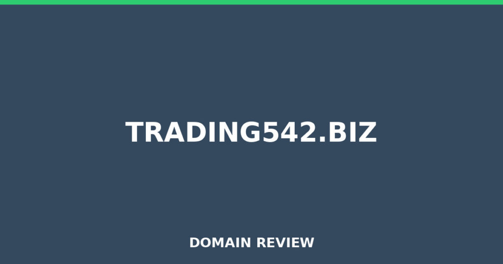 TRADING542.BIZ review 2026 - Domain review placeholder image for trading542.biz