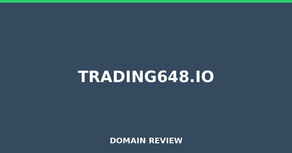 TRADING648.IO review 2026 - Domain review placeholder image for trading648.io