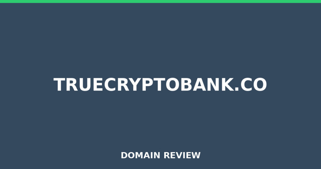 TRUECRYPTOBANK.CO review 2026 - Domain review placeholder image for truecryptobank.co