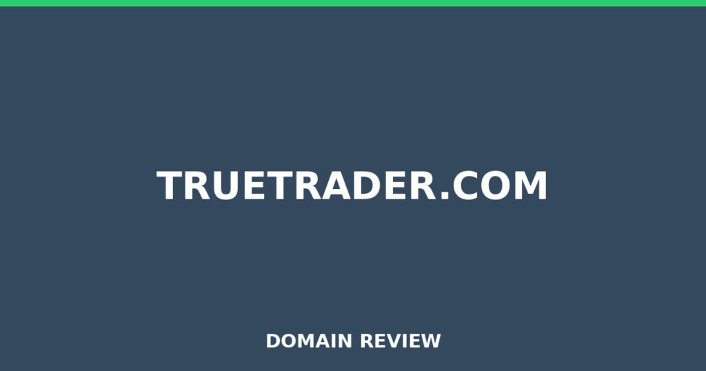 TRUETRADER.COM review 2026 - Domain review placeholder image for truetrader.com