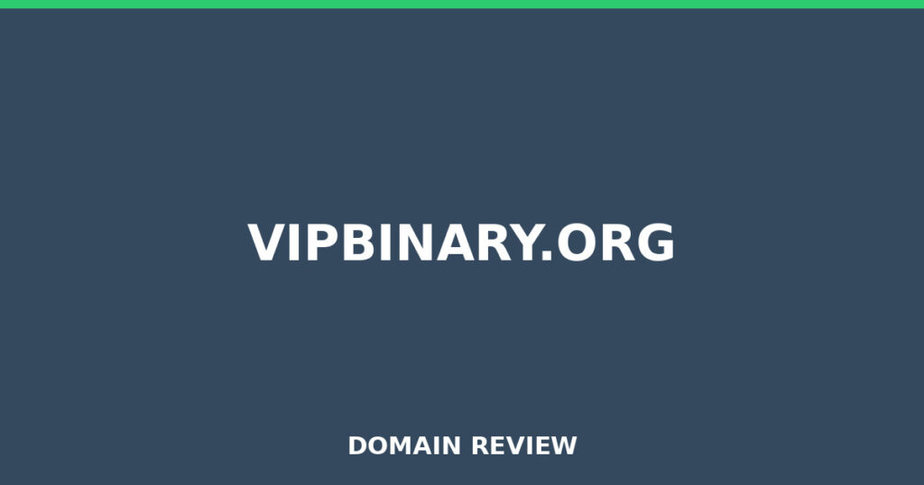 VIPBINARY.ORG review 2026 - Domain review placeholder image for vipbinary.org