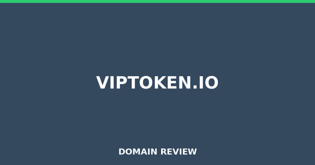 VIPTOKEN.IO review 2026 - Domain review placeholder image for viptoken.io