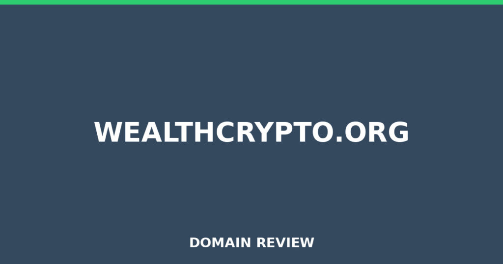 WEALTHCRYPTO.ORG review 2026 - Domain review placeholder image for wealthcrypto.org
