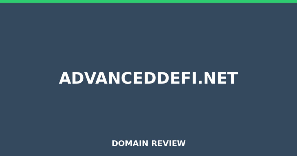 ADVANCEDDEFI.NET review 2026 - Domain review placeholder image for advanceddefi.net