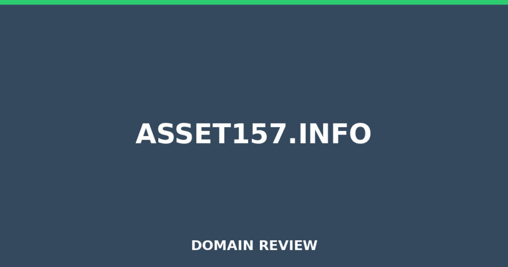 ASSET157.INFO review 2026 - Domain review placeholder image for asset157.info