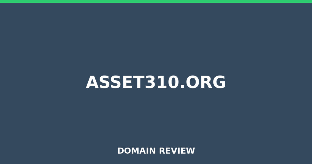 ASSET310.ORG review 2026 - Domain review placeholder image for asset310.org