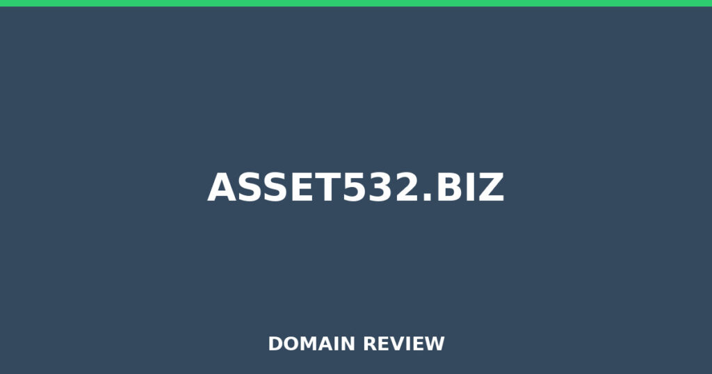 ASSET532.BIZ review 2026 - Domain review placeholder image for asset532.biz