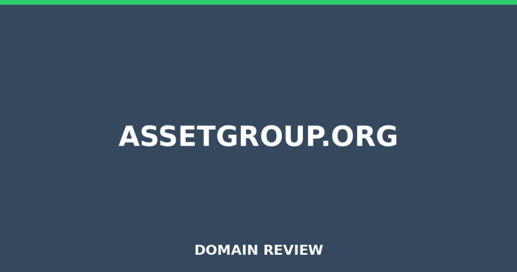 ASSETGROUP.ORG review 2026 - Domain review placeholder image for assetgroup.org