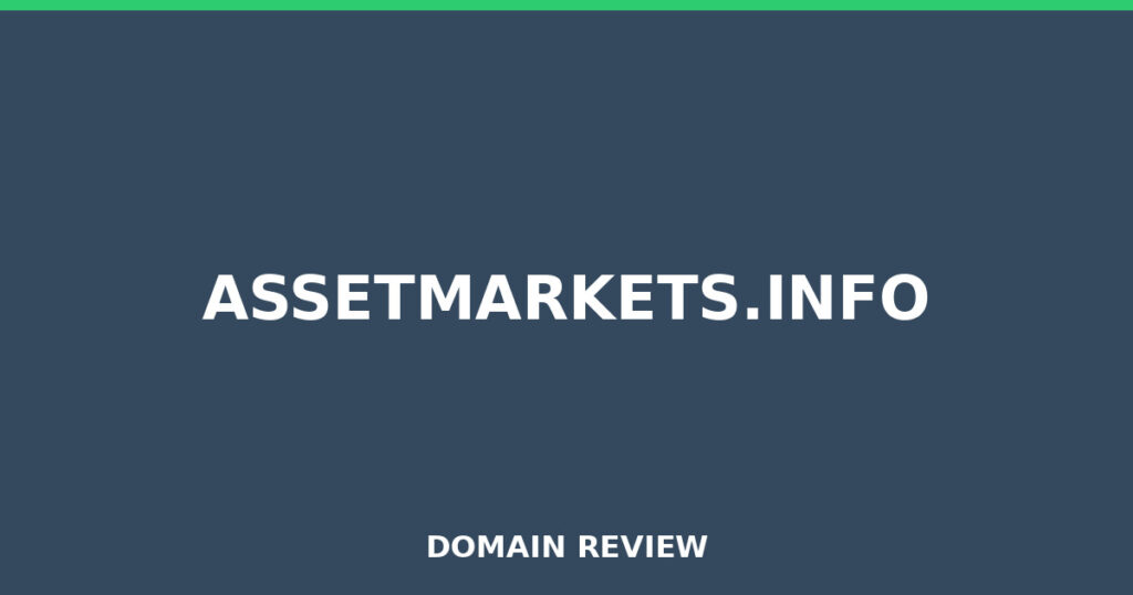ASSETMARKETS.INFO review 2026 - Domain review placeholder image for assetmarkets.info