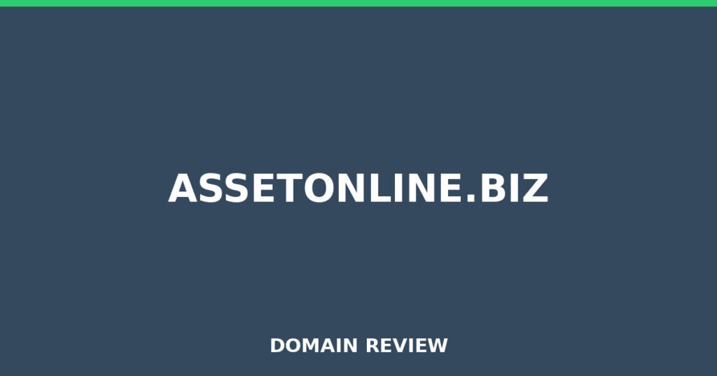 ASSETONLINE.BIZ review 2026 - Domain review placeholder image for assetonline.biz