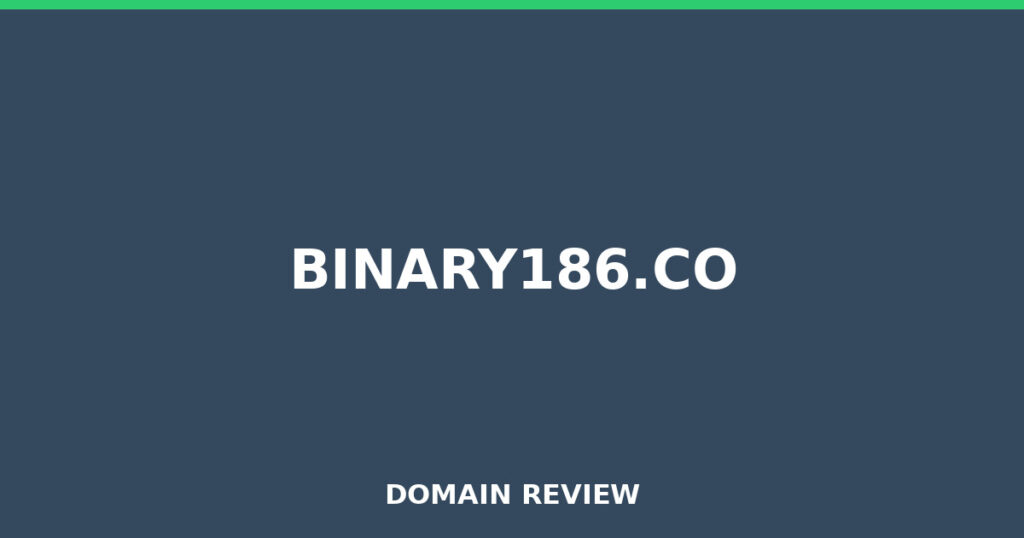 BINARY186.CO review 2026 - Domain review placeholder image for binary186.co