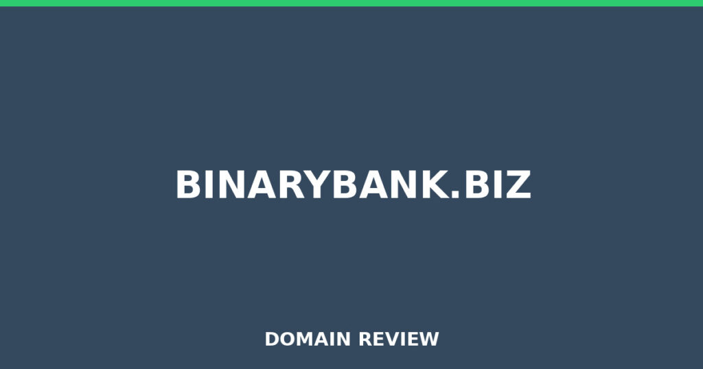 BINARYBANK.BIZ review 2026 - Domain review placeholder image for binarybank.biz