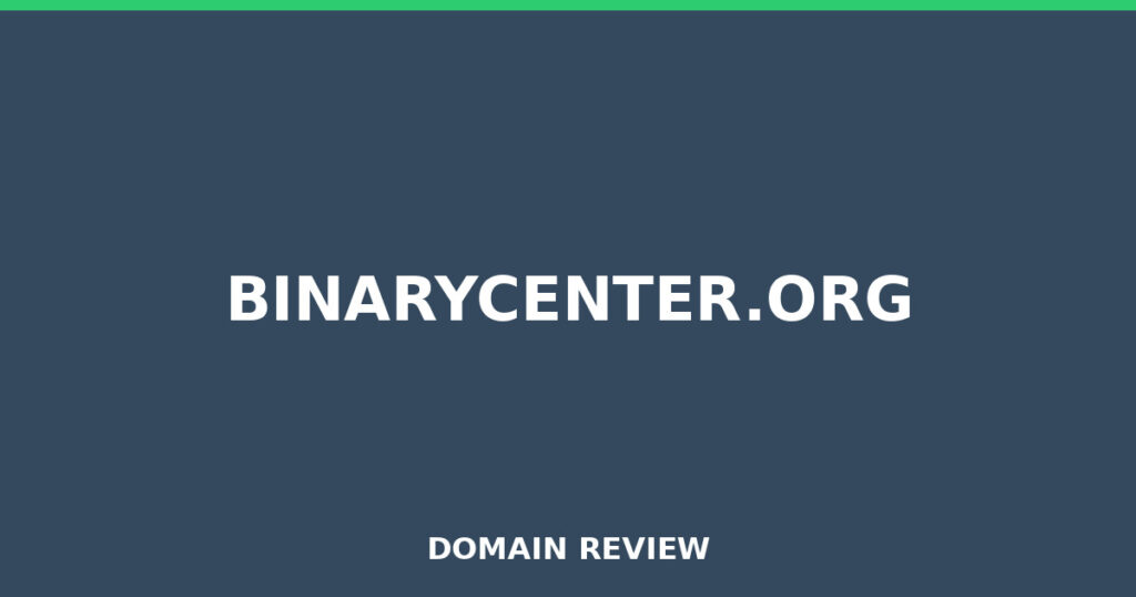 BINARYCENTER.ORG review 2026 - Domain review placeholder image for binarycenter.org